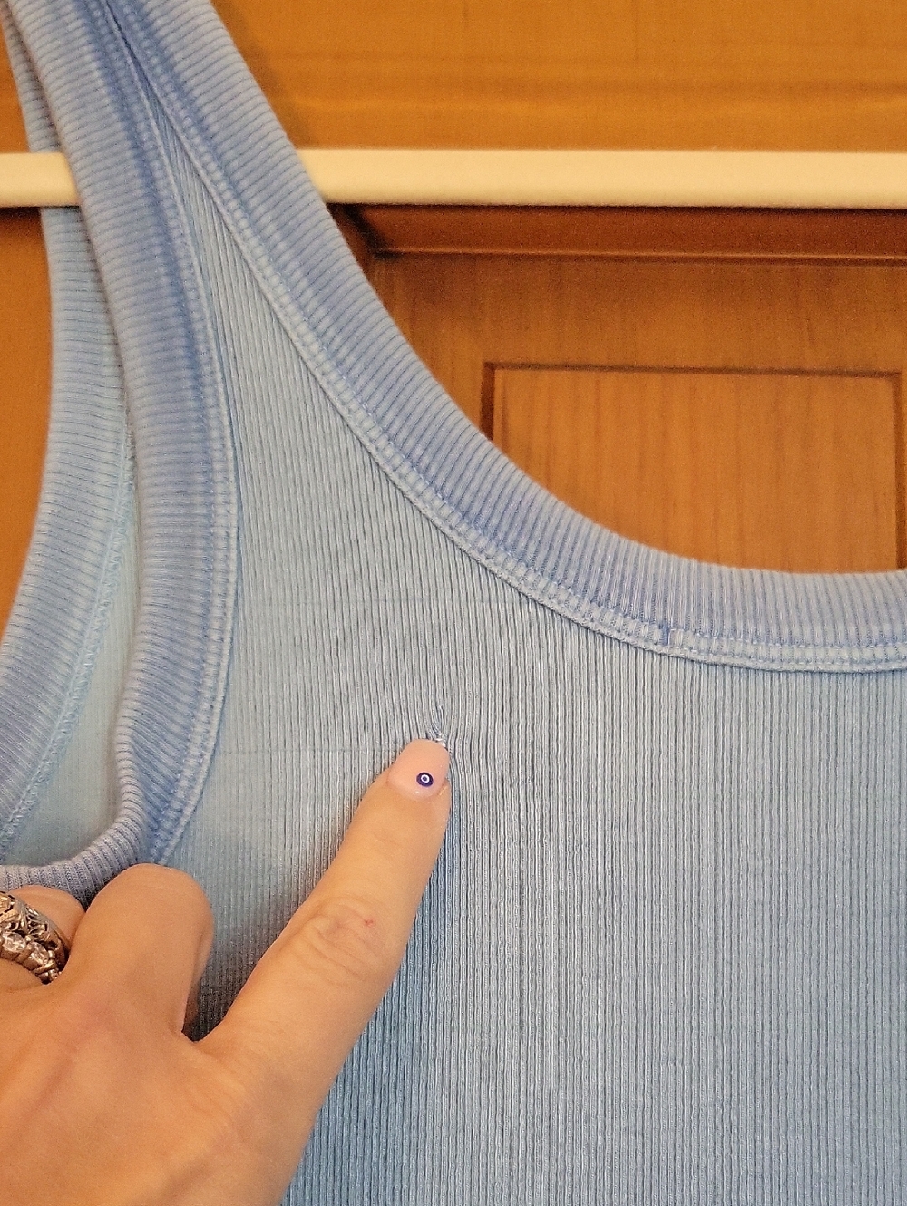 COTTON CITIZEN Sleeveless Ombre Blue Ribbed Tank Dress - Picture 4 of 7